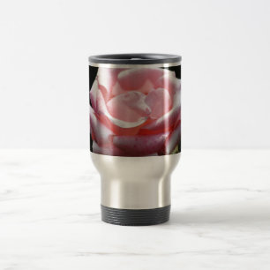 Beautiful Pink Rose Close-up Travel Mug