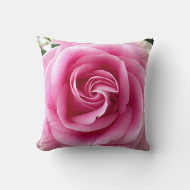 Beautiful Pink Rose Cushion (Front)