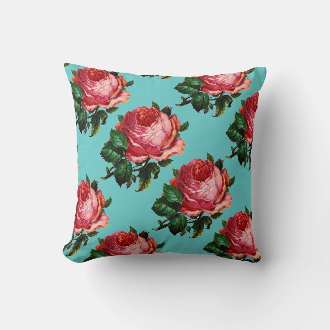 BEAUTIFUL PINK ROSE CUSHION (Front)