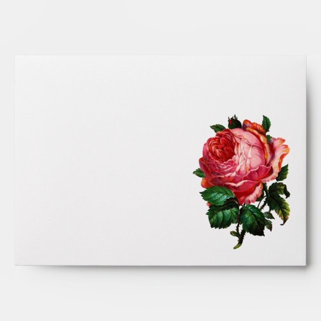 BEAUTIFUL PINK ROSE ENVELOPES (Front)