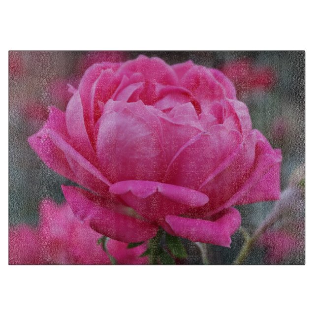 Beautiful Pink Rose Flower Cutting Board (Front)