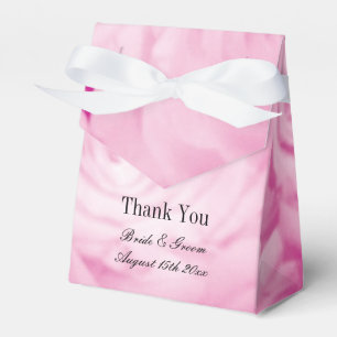 Beautiful pink rose flower photo print wedding favour box