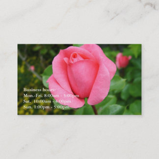 beautiful pink rose flower professional business card