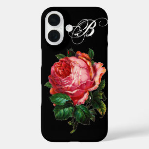 BEAUTIFUL PINK ROSE MONOGRAM iPhone 16 CASE