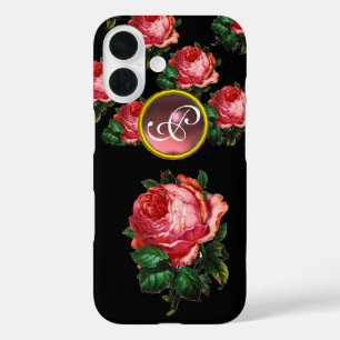 BEAUTIFUL PINK ROSE MONOGRAM iPhone 16 CASE