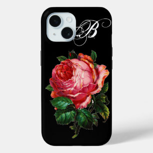 BEAUTIFUL PINK ROSE MONOGRAM iPhone 15 CASE