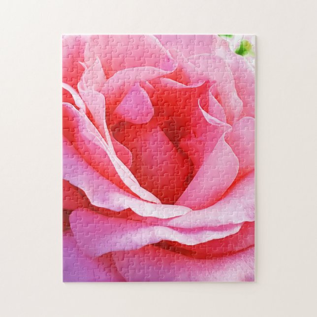 Beautiful pink rose Puzzle (Vertical)