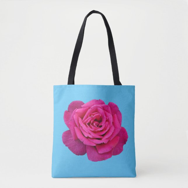 Beautiful pink rose tote bag (Front)