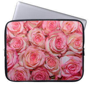 Beautiful pink roses laptop sleeve