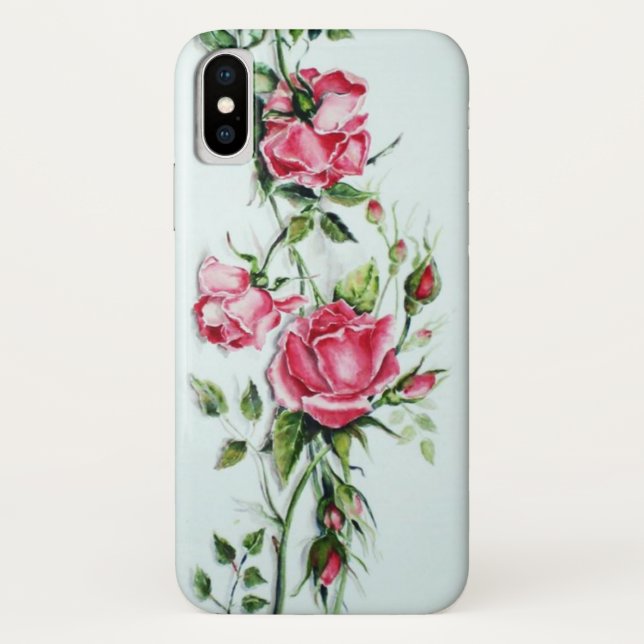 BEAUTIFUL PINK ROSES ND ROSEBUDS Case-Mate iPhone CASE (Back)