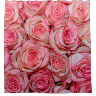 Beautiful pink roses shower curtain
