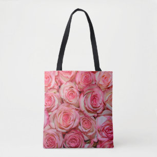 Beautiful pink roses tote bag