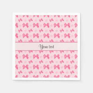 Beautiful Pink Satin Bows Napkin