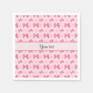 Beautiful Pink Satin Bows Napkin
