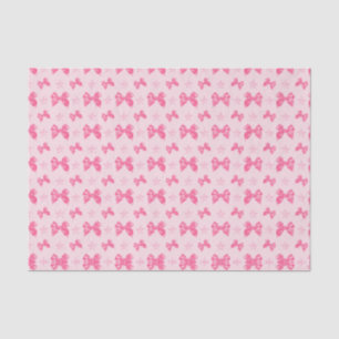 Beautiful Pink Satin Effect Bows Tissue Paper