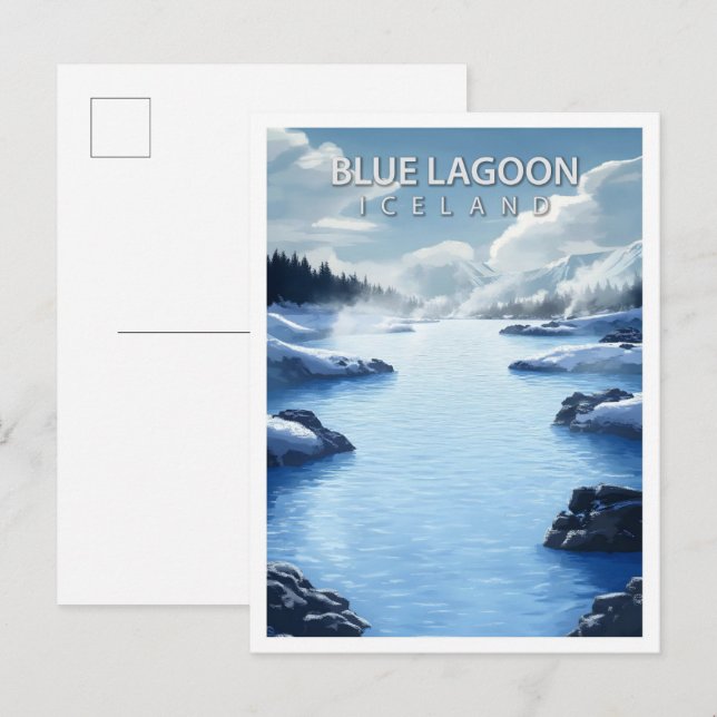 Beautiful Place Blue Lagoon Iceland Travel Postcard (Front/Back)