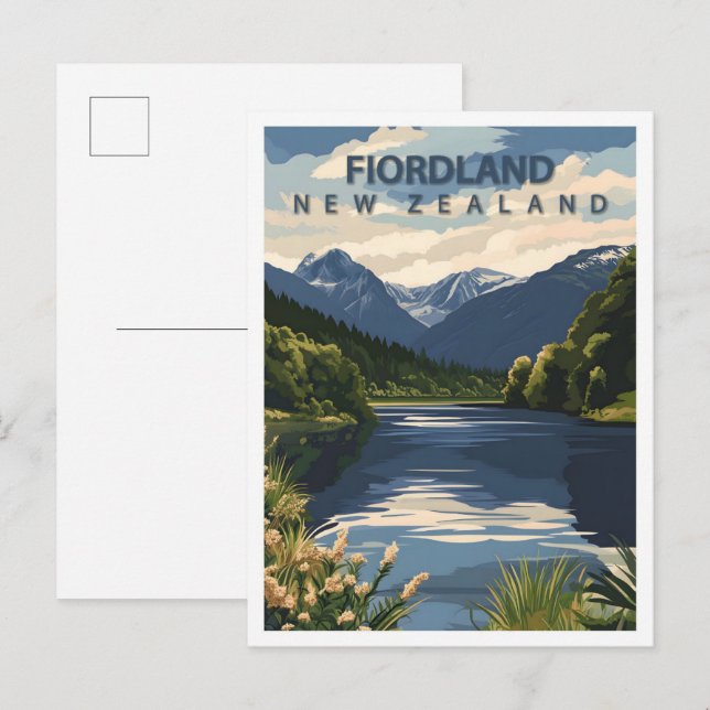 Beautiful Place Fiordland New Zealand Travel Postcard (Front/Back)
