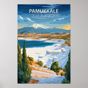 Beautiful Place Pamukkale Turkey Art Travel Poster