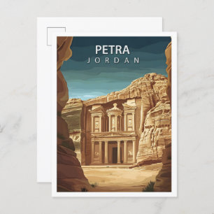 Beautiful Place Petra Jordan Art Travel Postcard