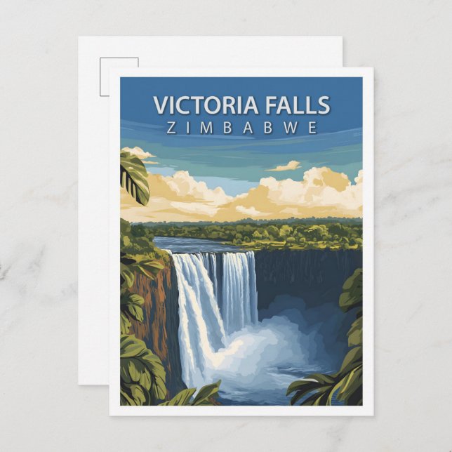 Beautiful Place Victoria Falls Zimbabwe Travel Postcard (Front/Back)