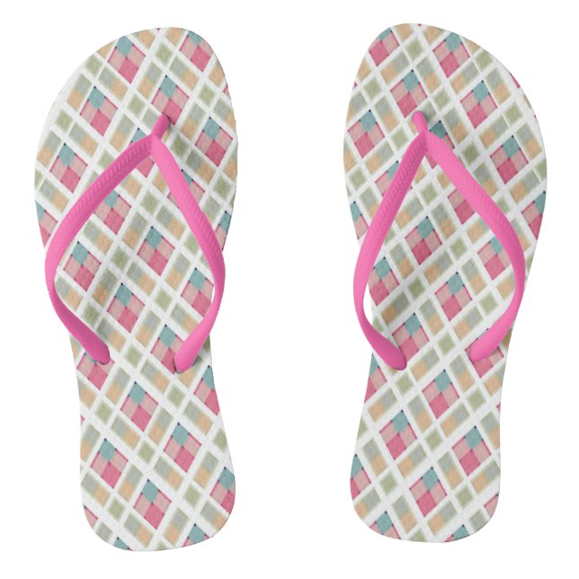 Beautiful, plaid jandals (Footbed)