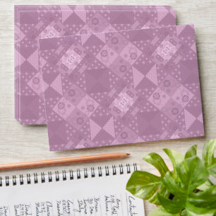 beautiful plain traditional lilac patchwork envelope