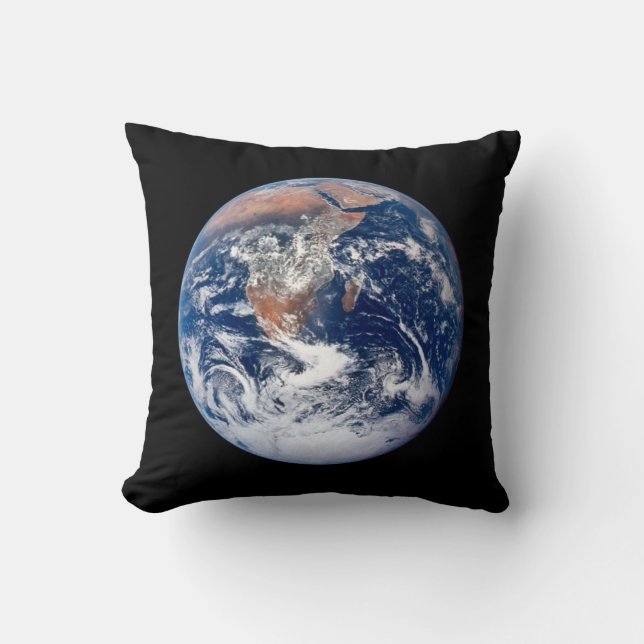Beautiful Planet Earth Throw Pillow (Front)