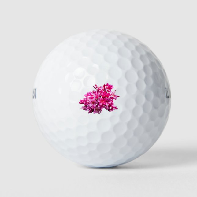 Beautiful Plumeria (frangipani) pink flower Golf Balls (Front)