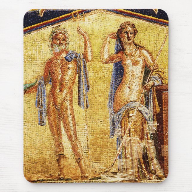BEAUTIFUL Pompeii Mosaic Mouse Pad (Front)