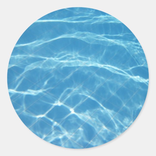 Beautiful Pool Water Classic Round Sticker (Front)