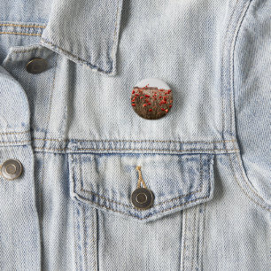 beautiful poppy flowers 3 cm round badge