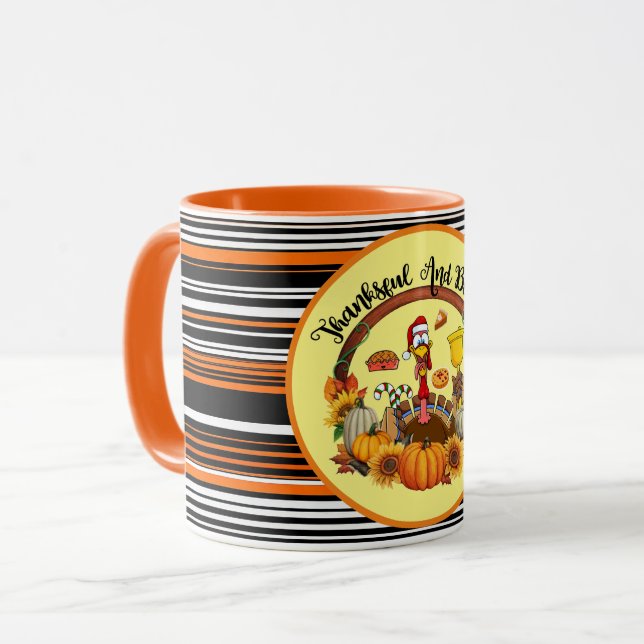 Beautiful Popular Thanksgiving Autumn Collection Mug (Front Left)