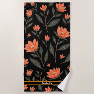 Beautiful Popular Vintage Floral Collection Beach Towel