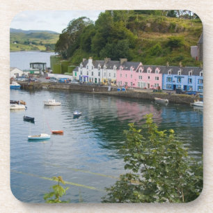 Beautiful port and sailboats with reflections in 2 coaster