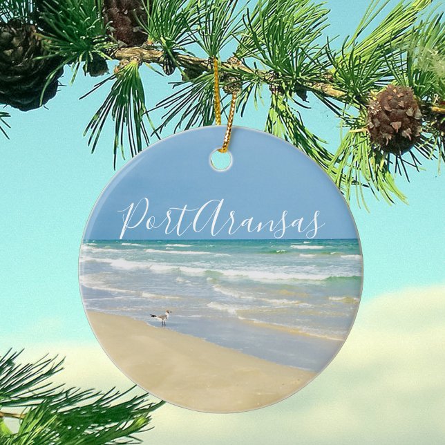 Beautiful Port Aransas Beach Ceramic Tree Decoration (Creator Uploaded)
