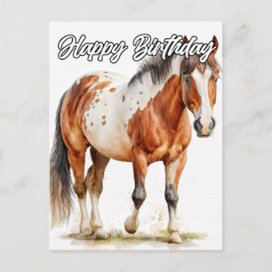 Beautiful Posing Horse Illustration Postcard