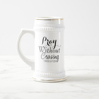 Beautiful Prayer Bible Verse Simple Christian Beer Stein