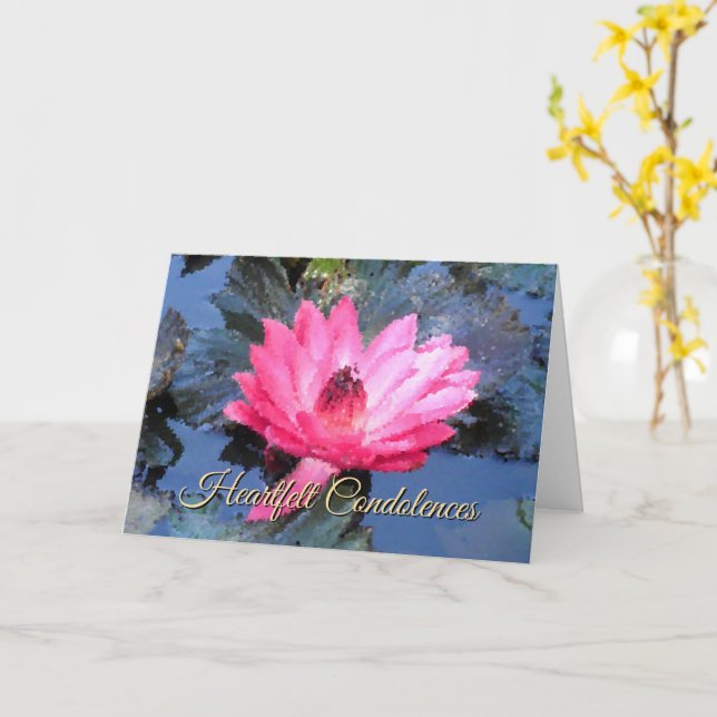 Beautiful Prayer with Purples Blues Greens Reds Card (Yellow Flower)