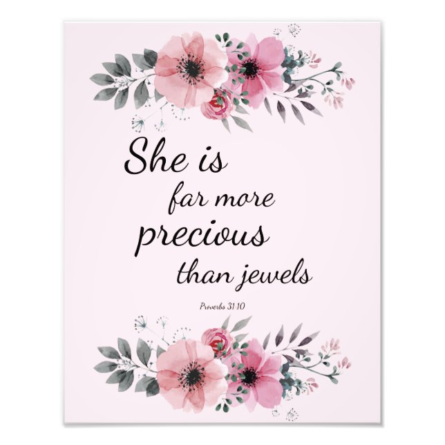 Beautiful Precious Scripture Bible Verse Inspired Photo Print (Front)