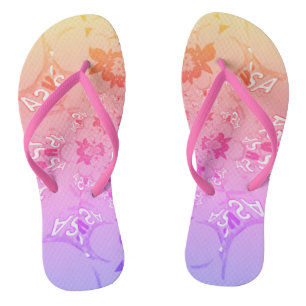 Beautiful Pretty Uniquely Summer pattern design Jandals