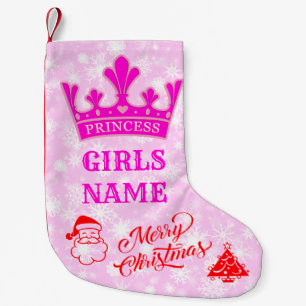 Beautiful Princess Crown Small Christmas Stocking