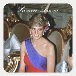 Beautiful! Princess Diana Thailand 1988 Square Sticker