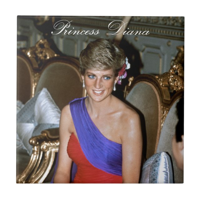 Beautiful! Princess Diana Thailand 1988 Tile (Front)