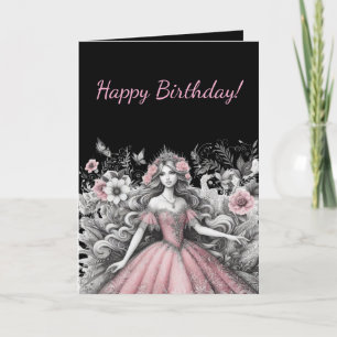 beautiful princess queen girl Folded Holiday Card