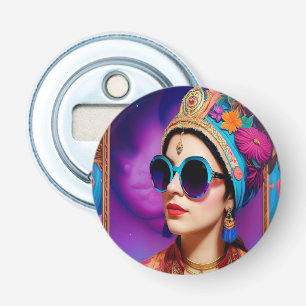 Beautiful princess with sunglasses bottle opener
