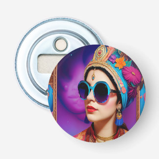 Beautiful princess with sunglasses bottle opener