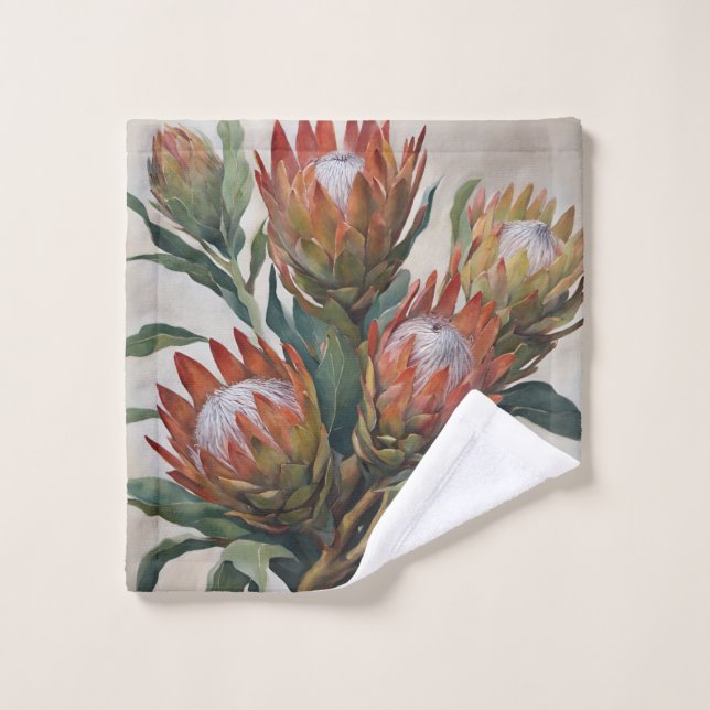 Beautiful Protea Flowers from South Africa Wash Cloth (Wash Cloth)