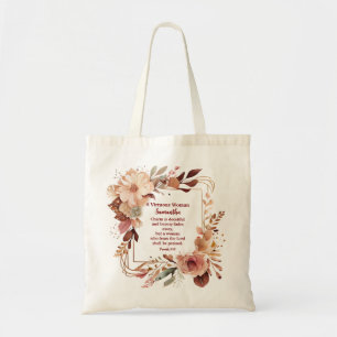 Beautiful Proverbs 31 Woman Personalised Christian Tote Bag