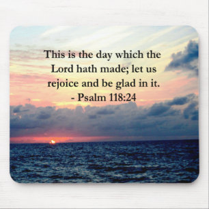 BEAUTIFUL PSALM 118:24 SUNRISE OVER THE OCEAN MOUSE PAD