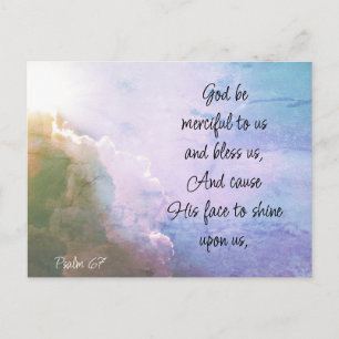 Beautiful Psalm 67 Blessing Upon Us Postcard